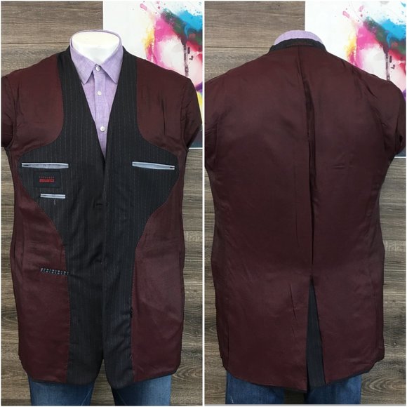 Ted baker Mens Suit‎ Jacket Blazer Sport Coat Two Button Wool 42L Casual Formal - Picture 7 of 13